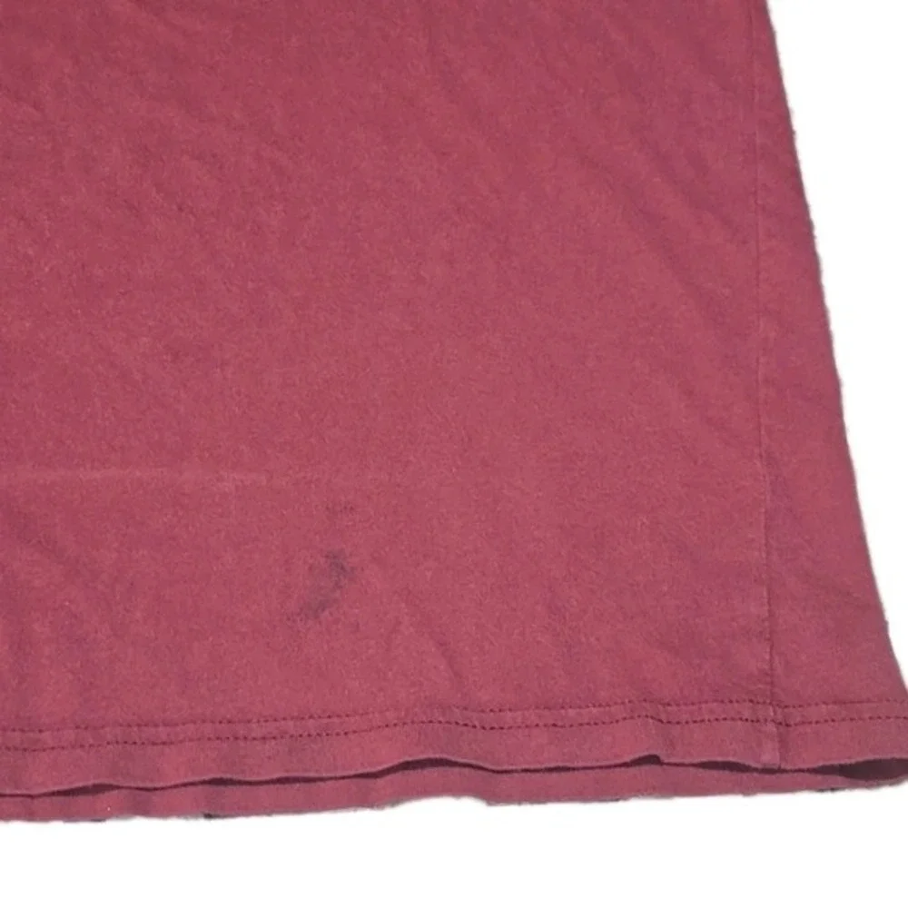 The North Face Pocket T-Shirt Mens XL Graphic Monogram Logo Burgundy Red XL FLAW